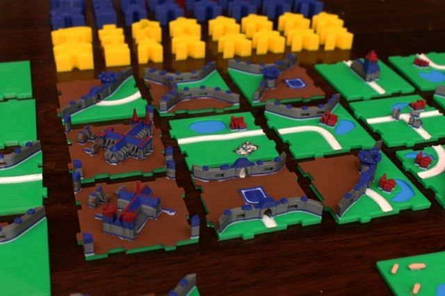 Hand Painted 3D Printed Carcassonne Set