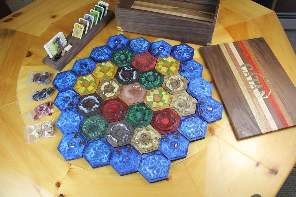 Custom Wooden Catan Board Game Accessories By Dog Might