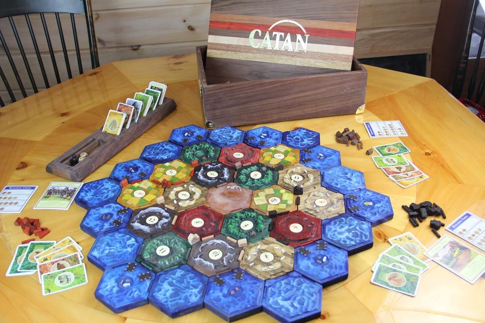 Custom Wooden Catan Board Game Accessories By Dog Might