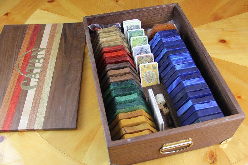 Custom Wooden Catan Board Game Accessories By Dog Might