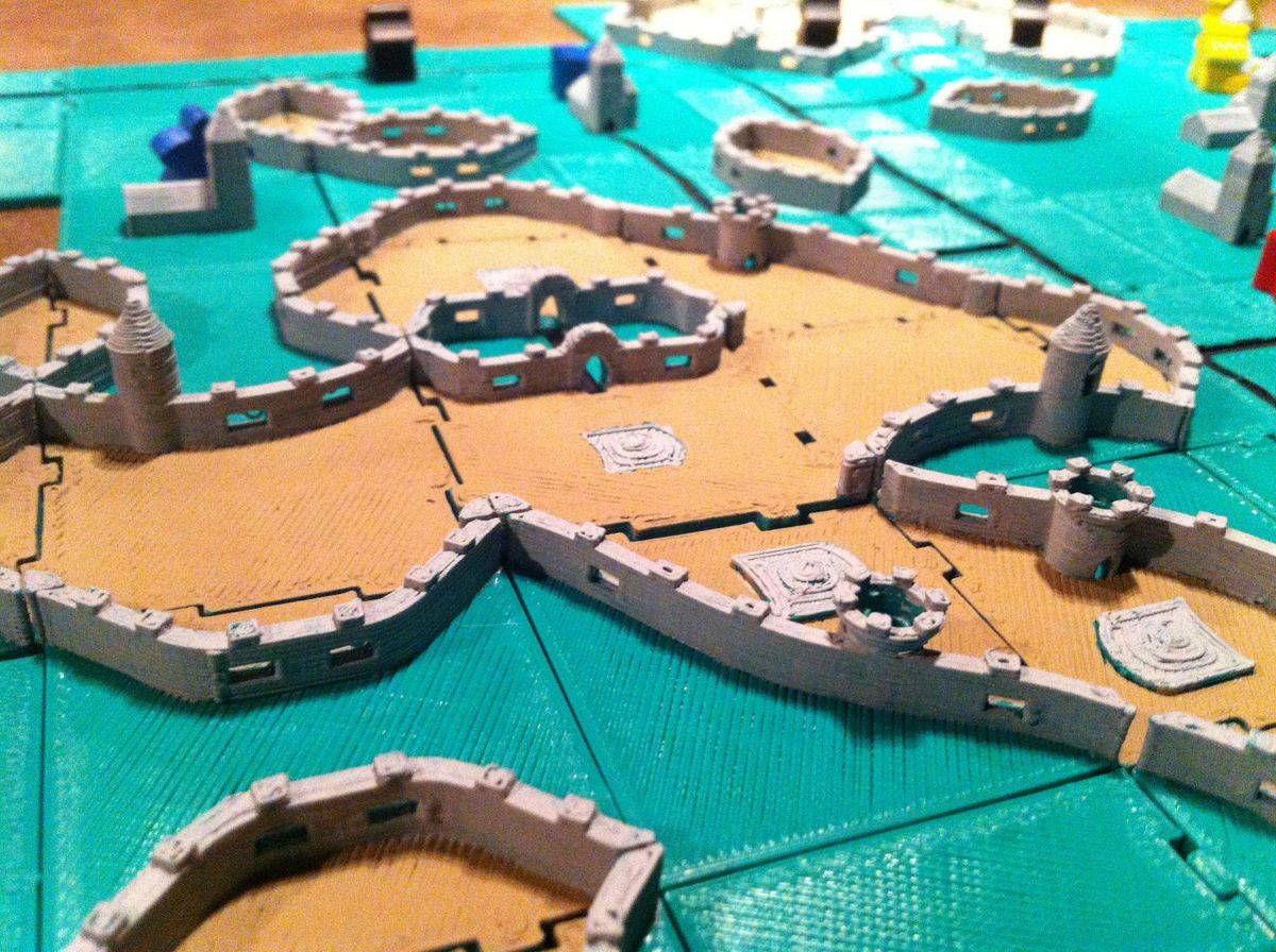 3D Printed Carcassonne Board Game Tiles