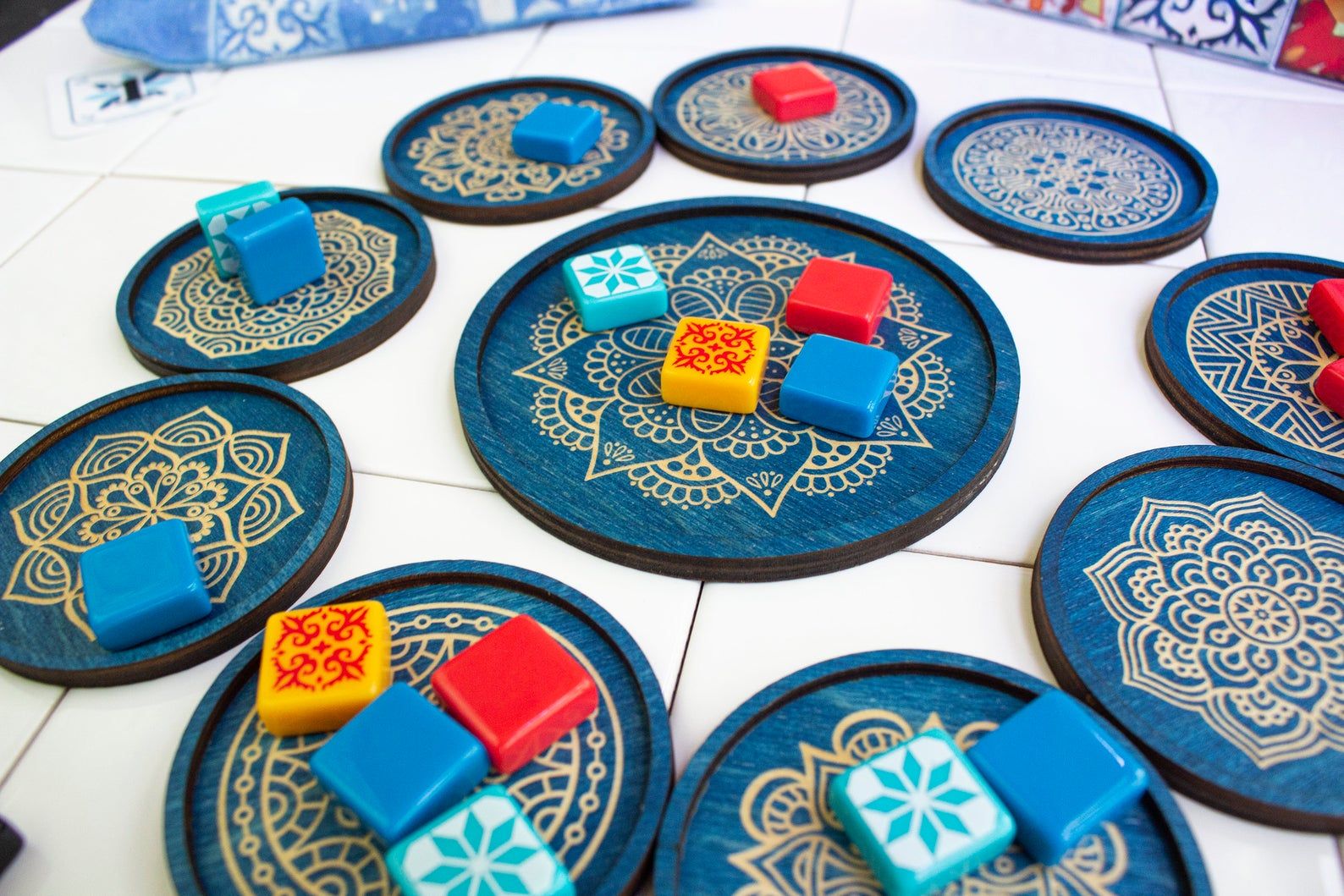 Game trays for Azul board game