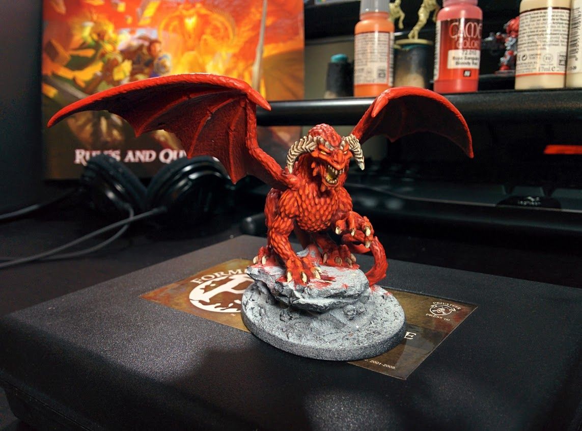 Painting Valyndra from Descent: Journeys in the Dark (Second Edition)