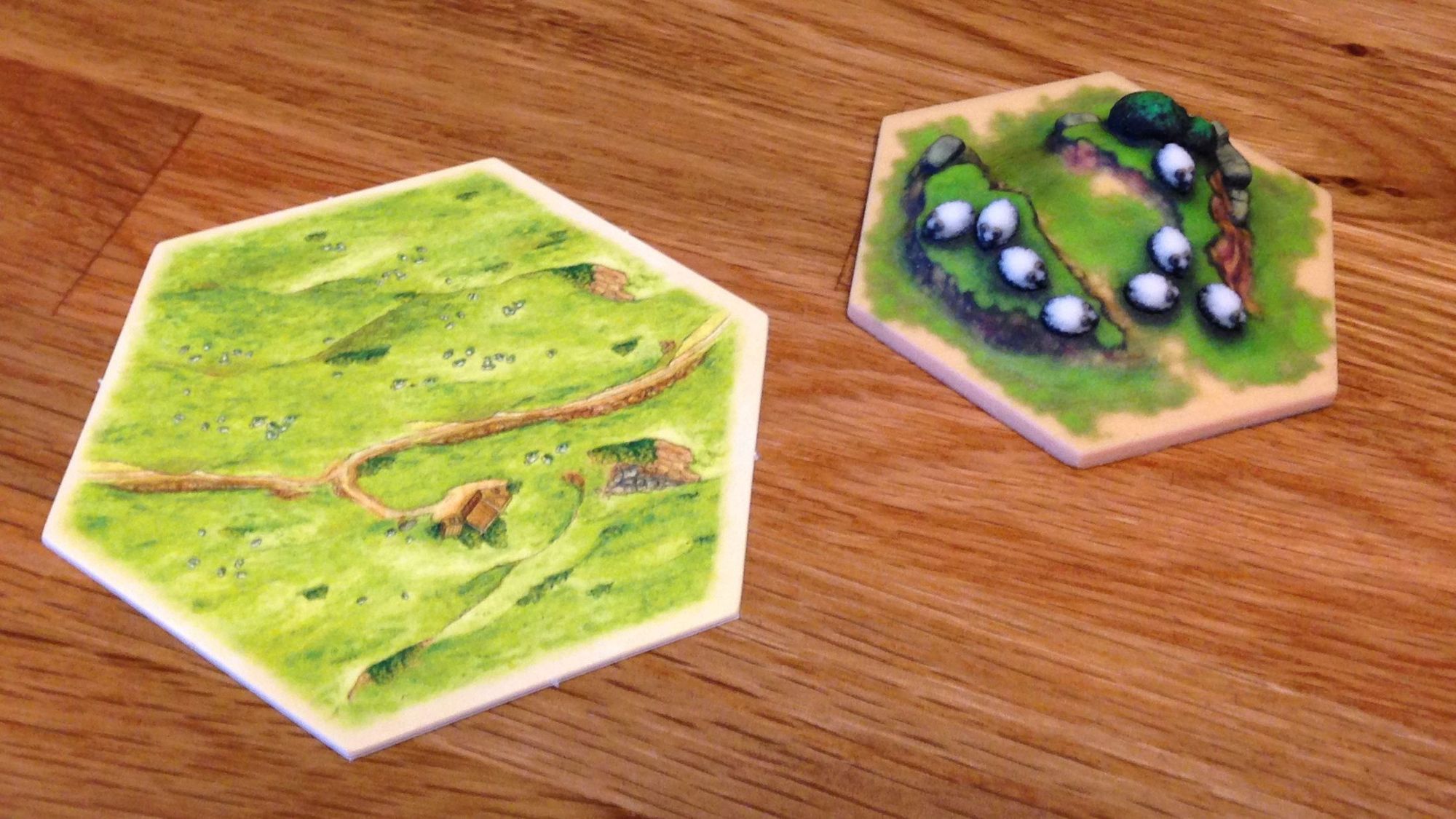 3D Printed Sandstone Catan Tiles