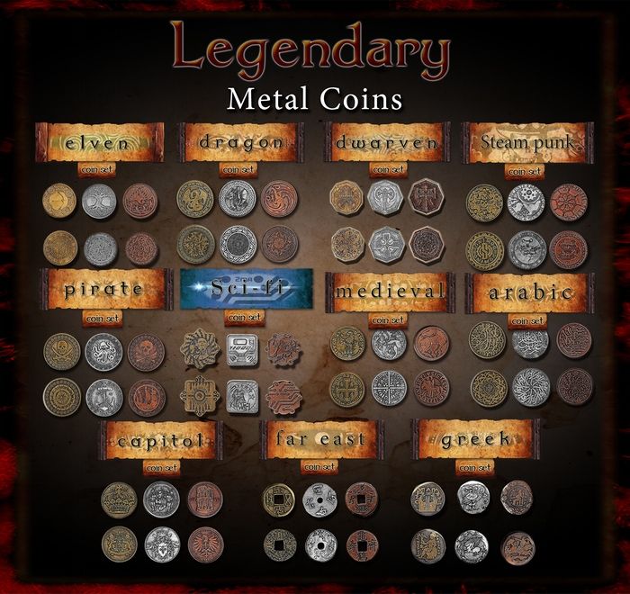 Legendary Metal Coins For Gaming