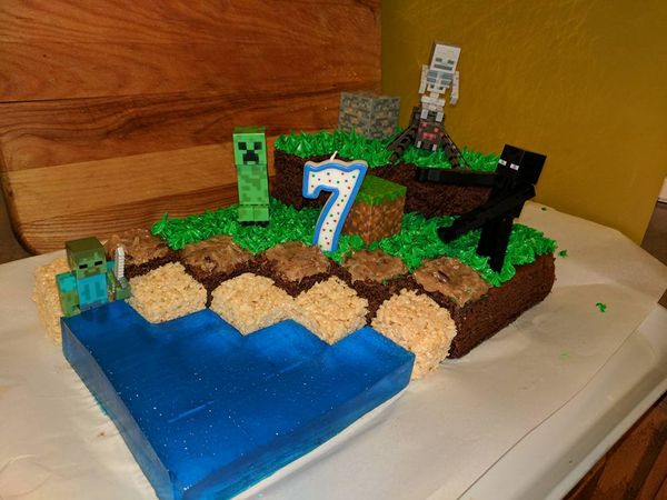 Minecraft Birthday Cake