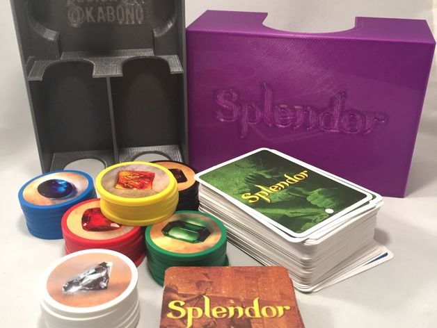 3D Printed Splendor Board Game Organizer